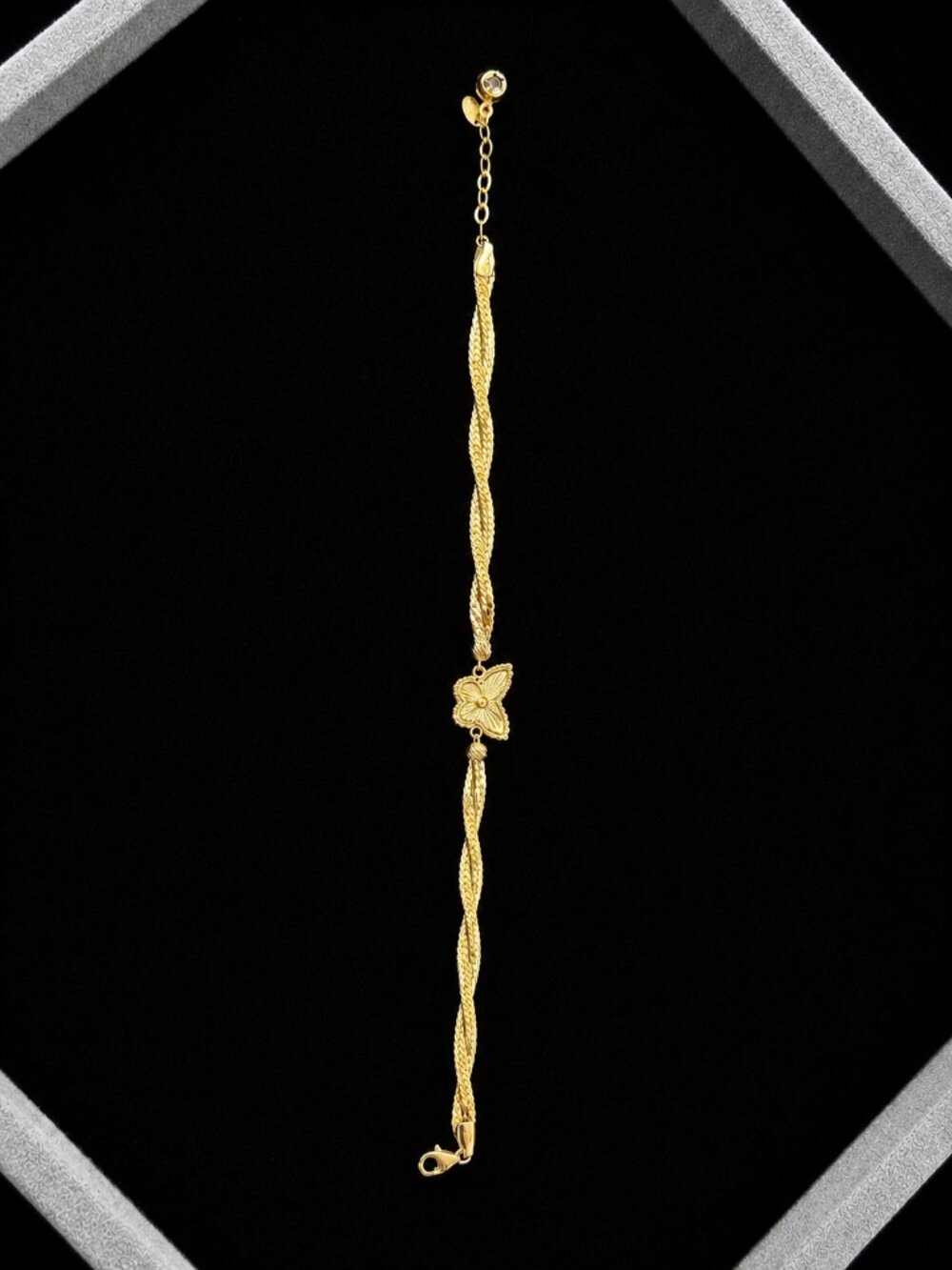 14K pure Italian/Turkish gold bracelet handmade
